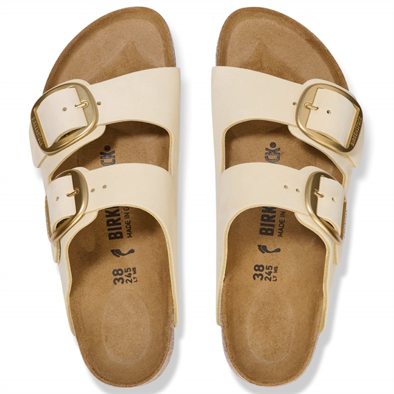 Birkenstock Arizona Big Buckle Sandaler, Ecru